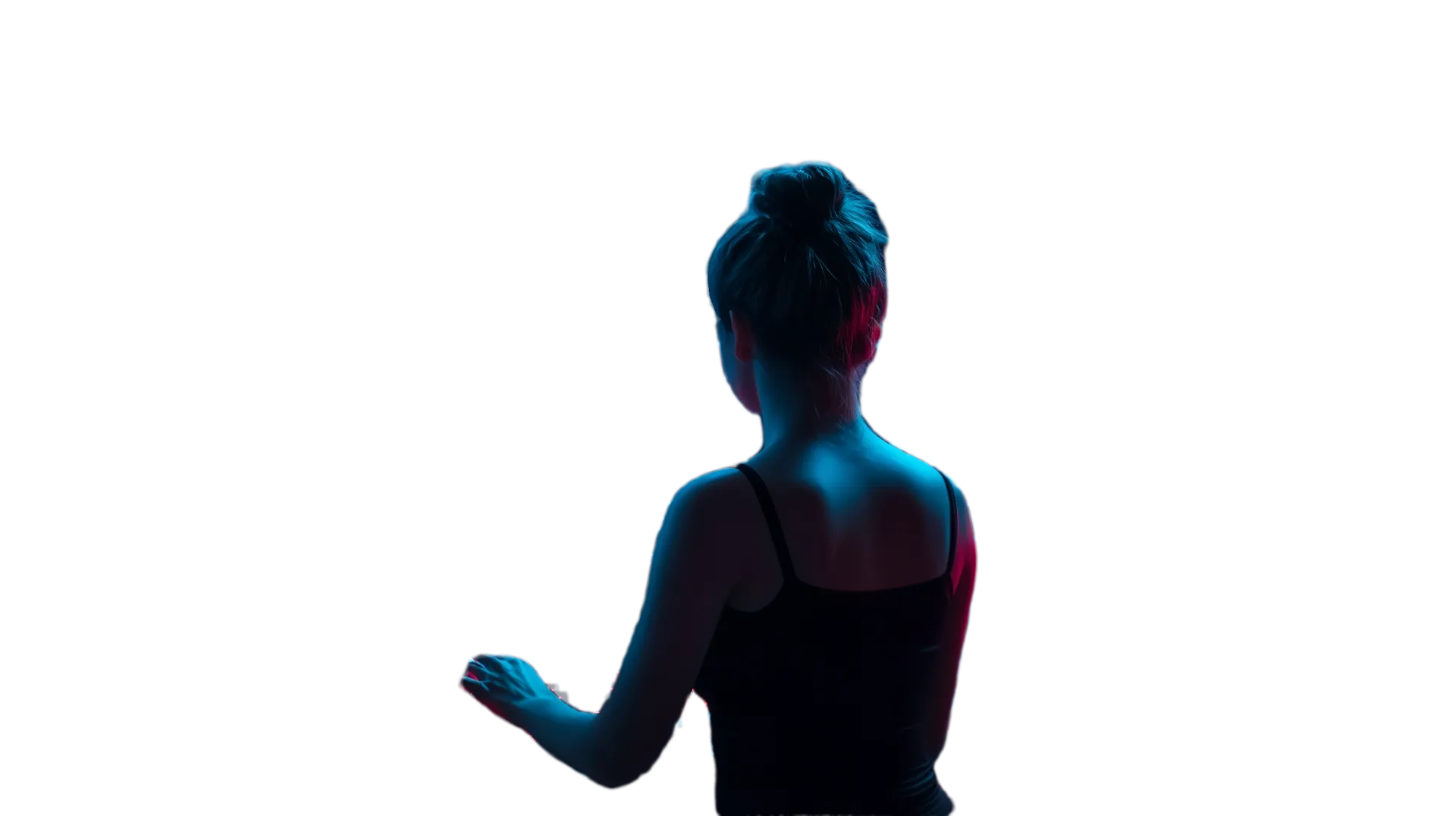 Female hacker silhouette